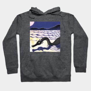 Loch Ness Monster Ukiyo-e Print Hoodie